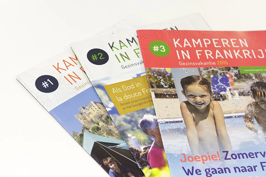 Tirés à part Kamperen in Frankrijk édités par KCK Couverture des magazines Kamperen in Frankrijk numéro 1, 2 et 3