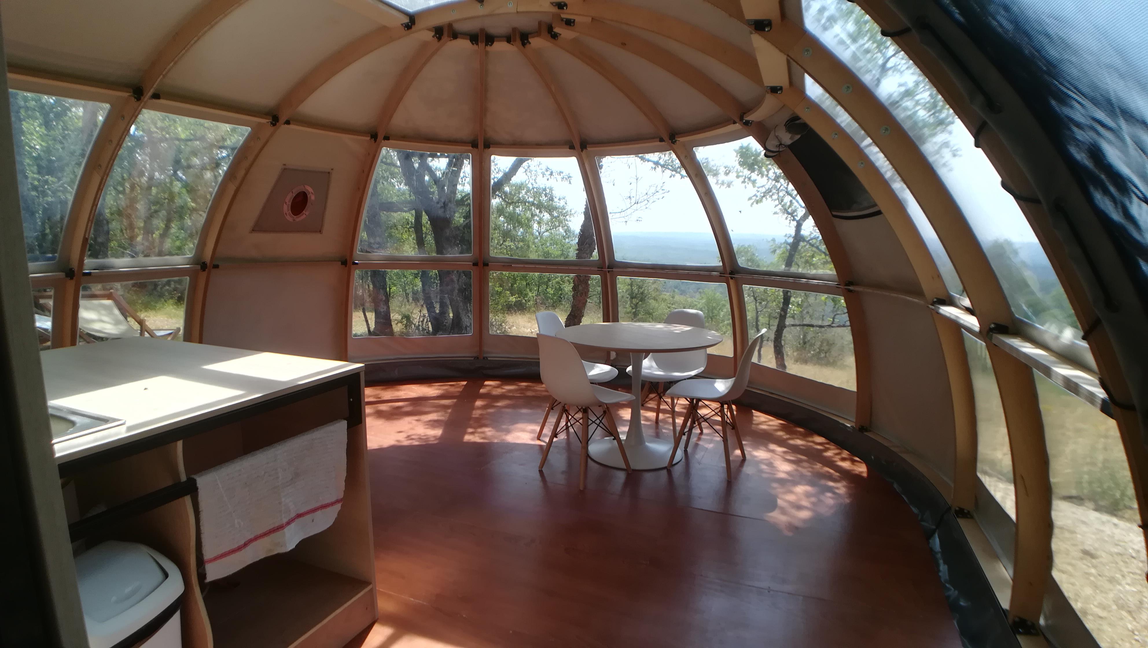 Hytter - Dome Panoramic View - Camping LA TRUFFIERE à Saint Cirq Lapopie