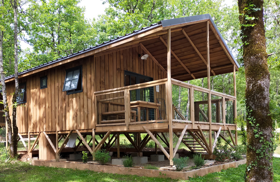 Hytter - Cabane Deluxe Famille Sur Pilotis - Camping LA TRUFFIERE à Saint Cirq Lapopie