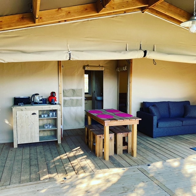 Alloggio - Lodge Cotton Premium - 2 Camere - Terrazza Coperta - Spa - Flower Camping Val de Vie