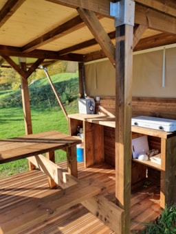 Location - Tente Bivouac Standard - 5M² - Flower Camping Le Lac de Saint Point Lamartine - Bourgogne du Sud