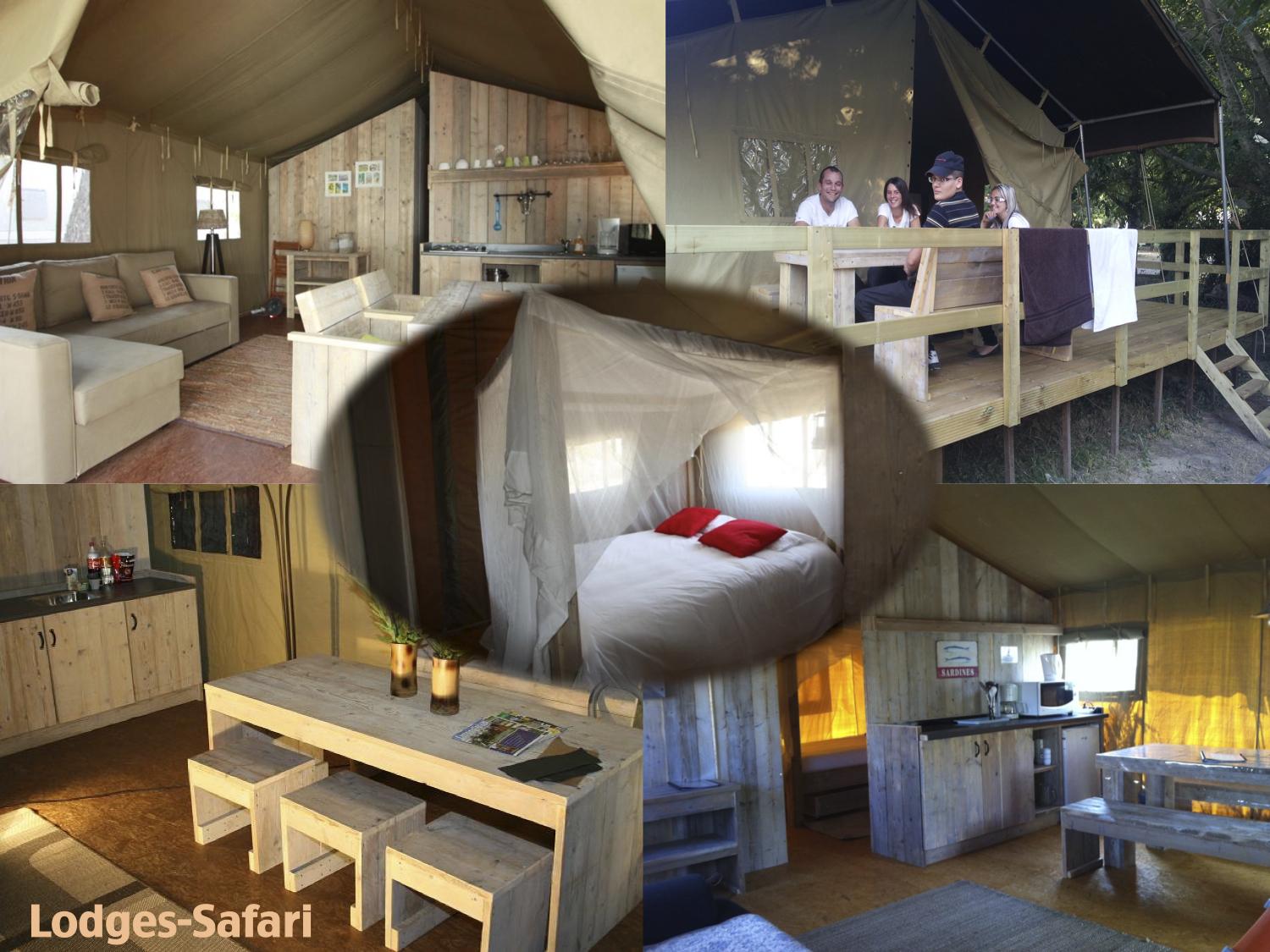 Mietunterkunft - Logde Safari 2 Zimmer 35M² - Camping Bellerive