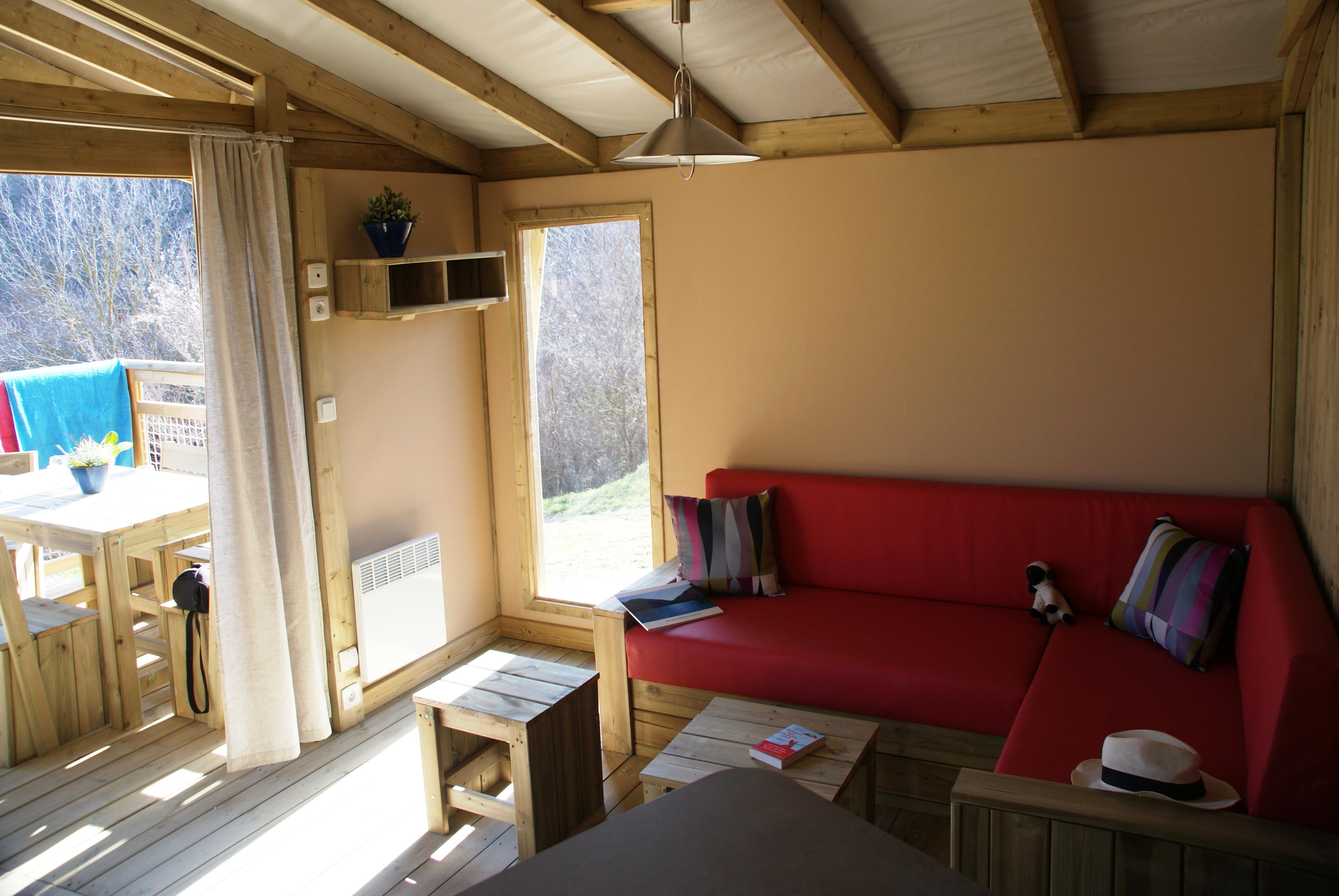 Location - Sweet Flower 32M² Premium 2 Chambres + Terrasse Couverte - Flower Camping La Beaume