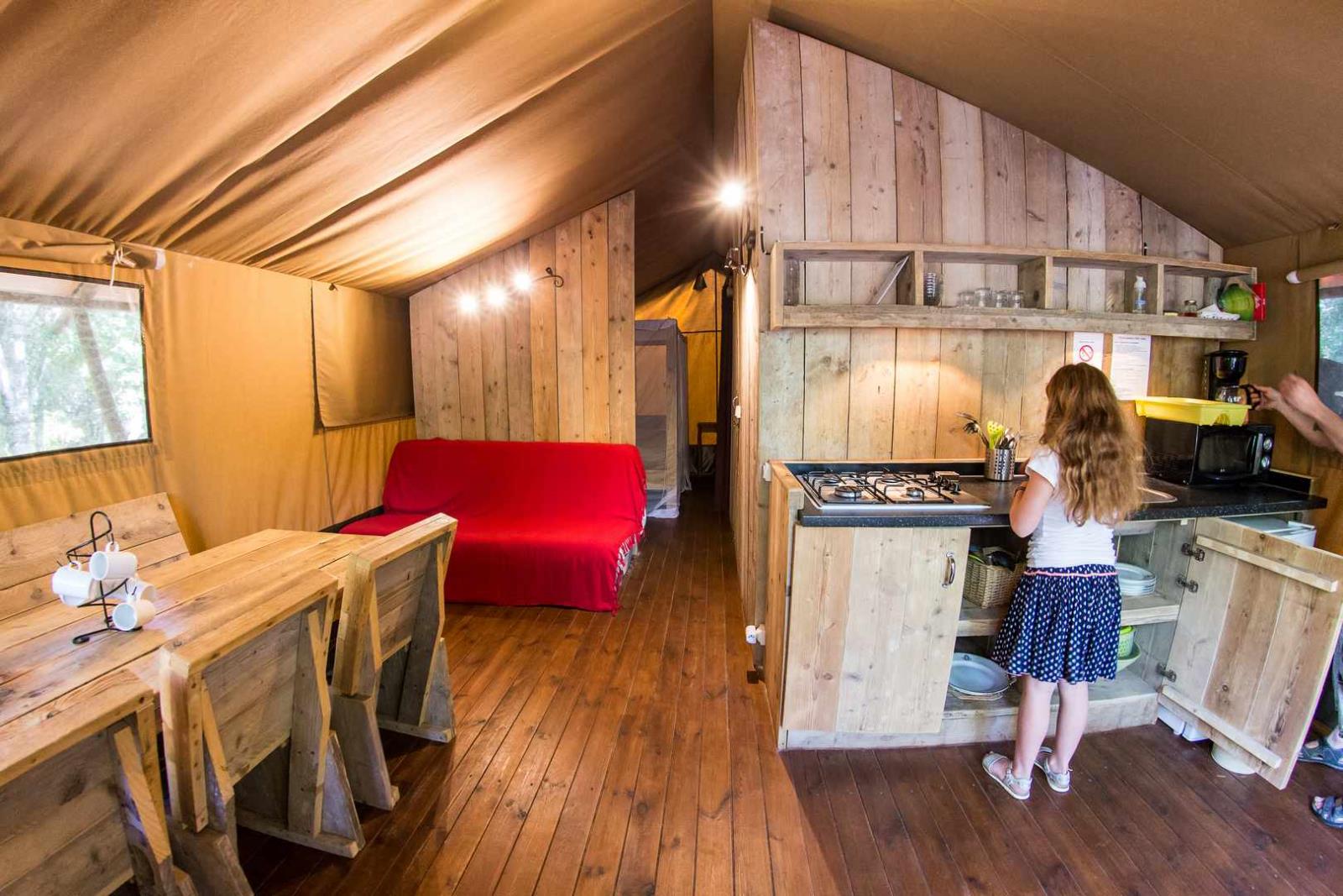 Location - Safari Lodge Maïa ( Avec Sanitaire , Maxi 3 Adultes ) - Camping Mille Etoiles