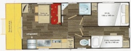 Location - Roulotte 21 M² - LES JARDINS D'ESTAVAR