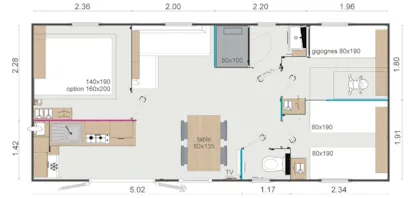 Mobil-Home Saint-Julien 3 Chambres Dim - Dim Mobil-Home Saint-Julien 3 Chambres Dim - Dim