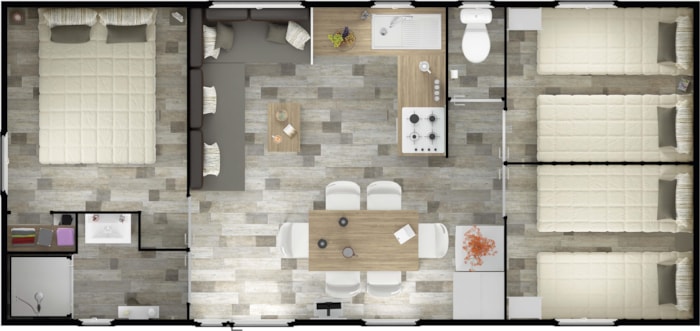 Mobil-Home 3 Ch. Premium Avec Tv