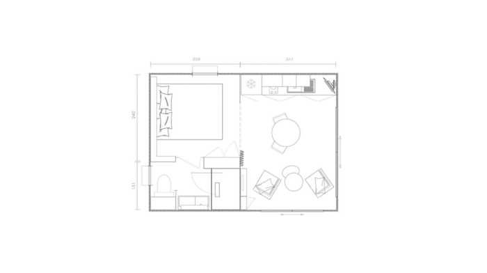 Cottage Spécial Couple Premium 1 Ch. + Tv - Nouveaute 2022 !