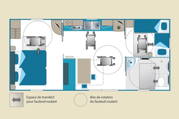 Cabana 2 Habitaciones - Adaptado Para Discapacitados
