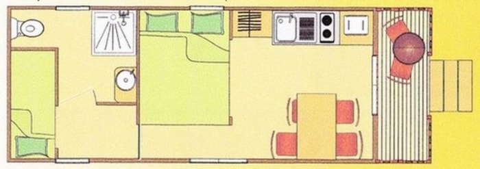 Roulotte 20M² + Balcón