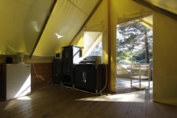 Location - Tente Trappeur - Poêle À Bois - Camping de la Plage - Alpes, Vercors et Trièves