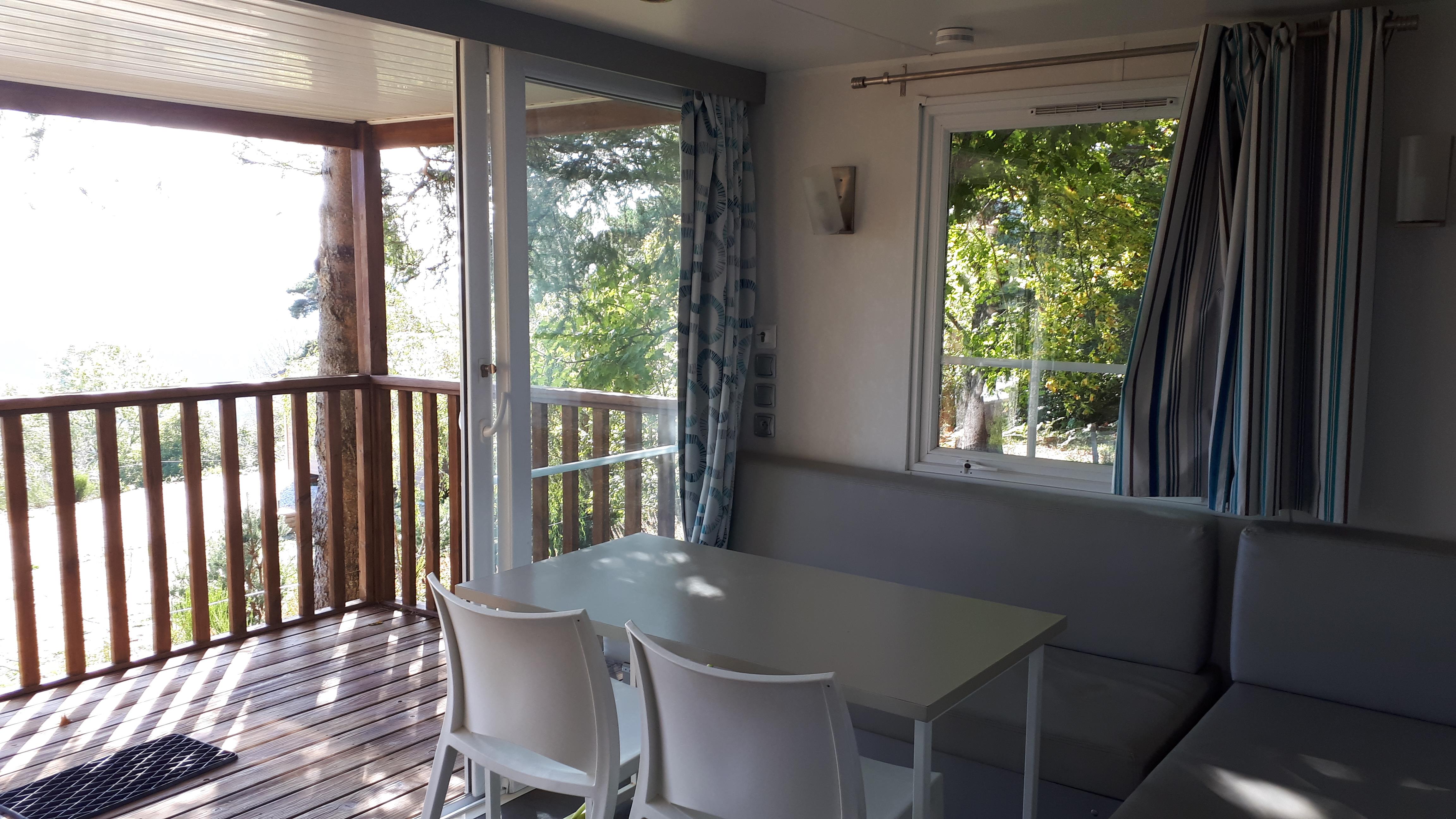 Accommodation - Mobile Home Covered Terrace Le Bachat - Espace Nature de Sabatoux