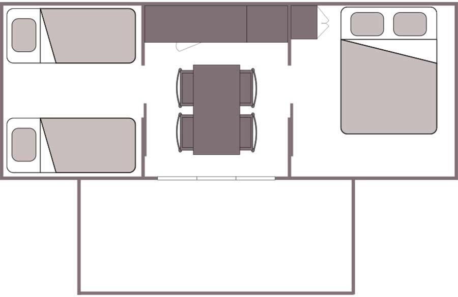 Location - Coco Lodge - 2 Chambres - 16 M2 - Le Lac Camping - Club