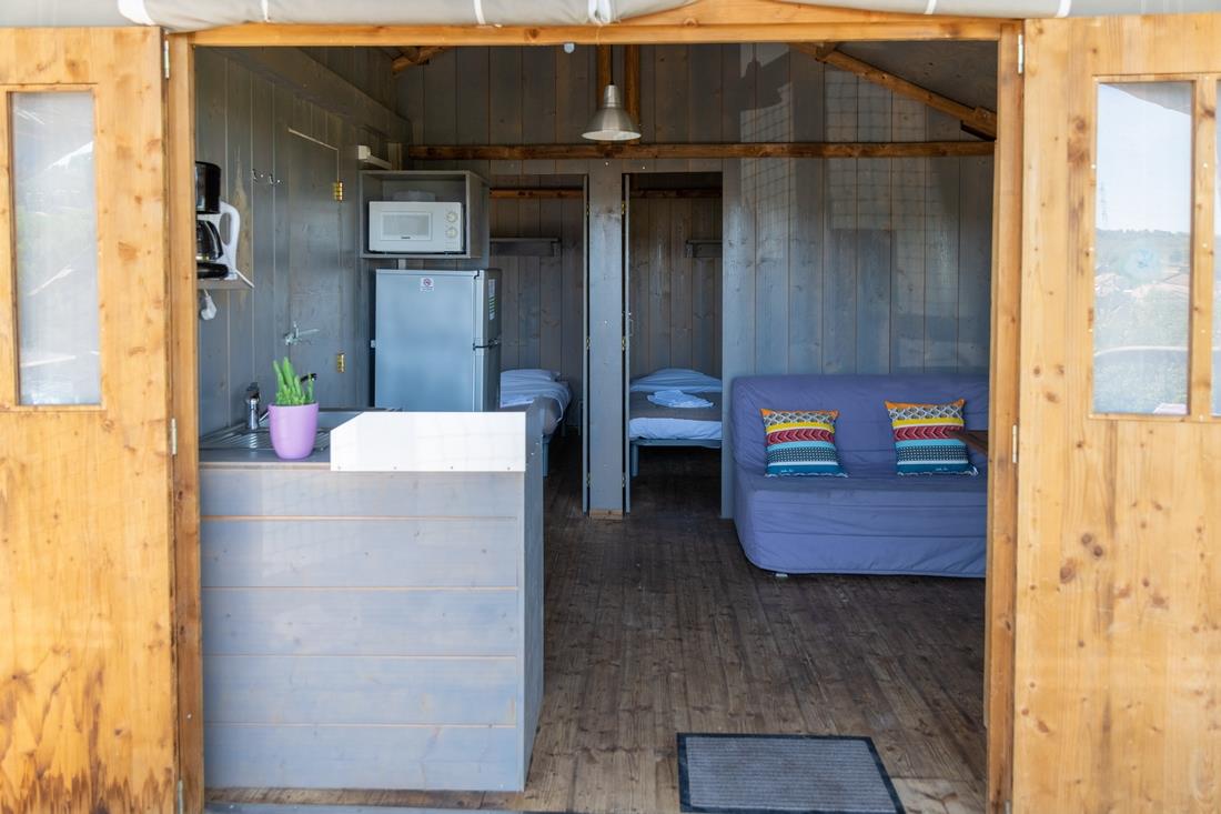 Location - Flower Lodge Sur Pilotis Confort 34M² 2 Chambres + Terrasse Couverte 10M² + Tv - Flower Camping Provence Vallée