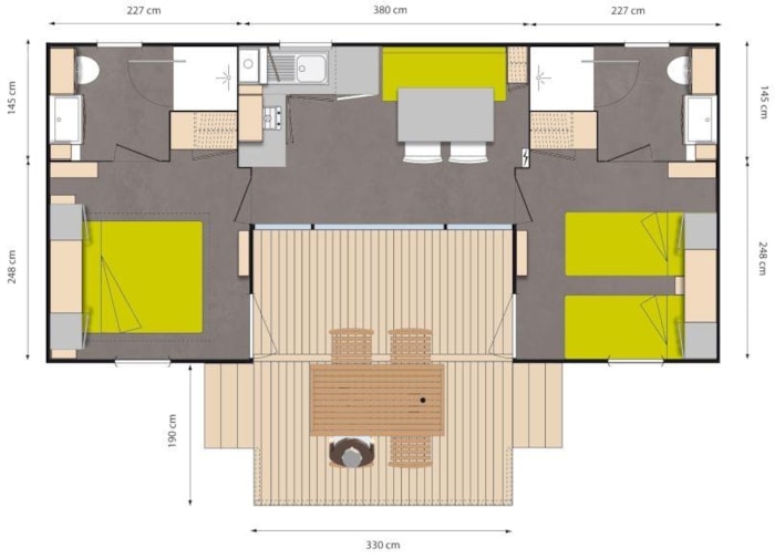 Casa Mobile Premium Mistral 2 Camere / 2 Bagni