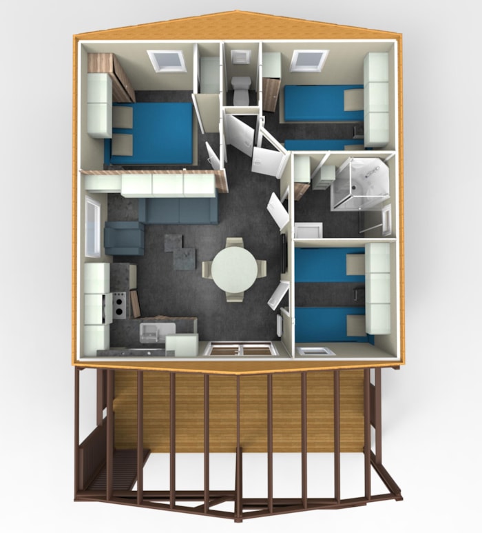 Chalet Sesame Premium 35M² 3 Habitiones + Terraza