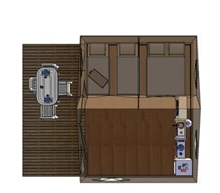 Bungalow Lona Eco 24M² 2 Habitaciones Sin Sanitarios