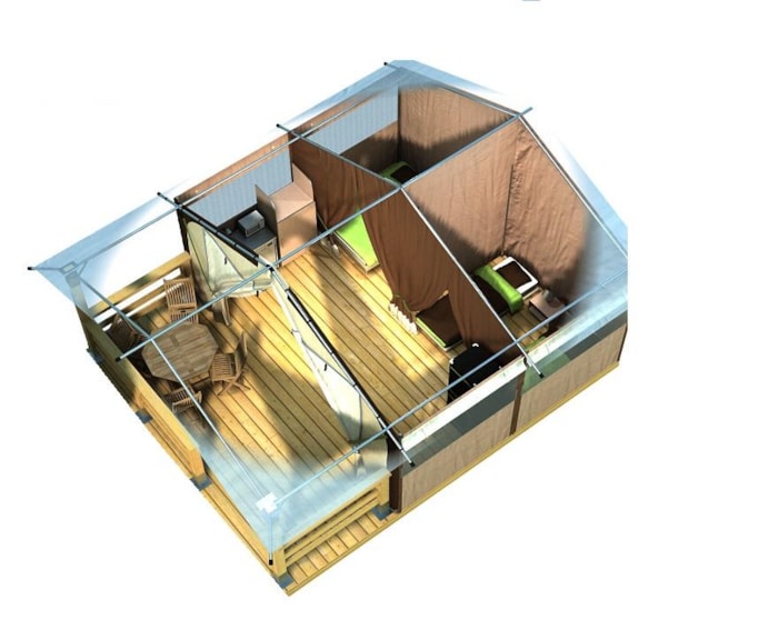 Bungalow Toilé Eco 24M² 2 Chambres Sans Sanitaires