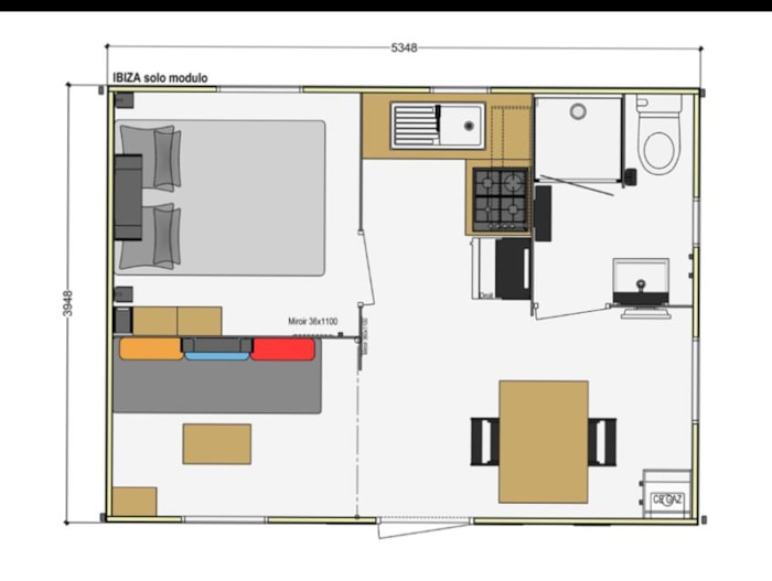 Mobil-Home Confort+ 20M² 1 Chambre Dont Terrasse Et Lave-Vaiselle
