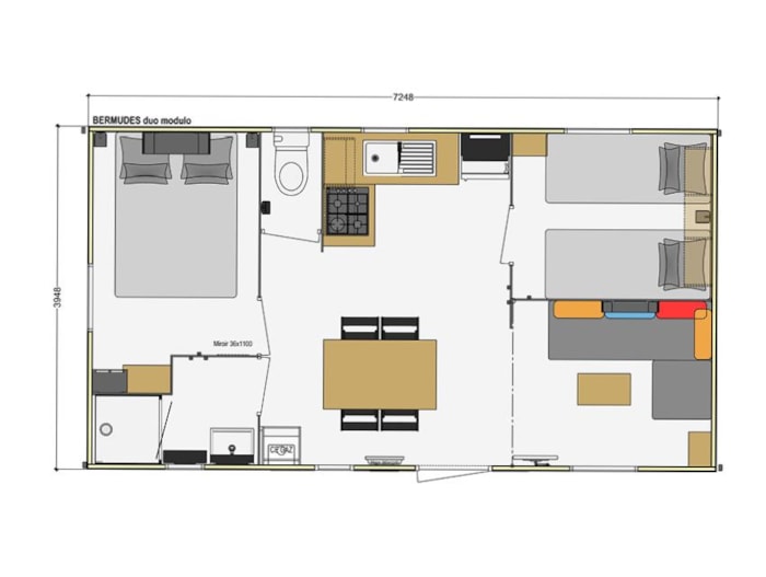 Mobil-Home Premium 30M² 2Chambres Dont Terrasse Et Lave-Vaisselle