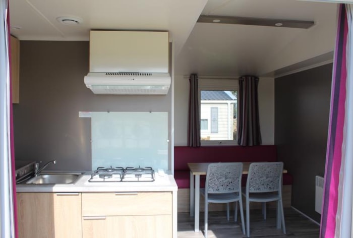 Mobil Home Lodge 64 - 2 Chambres - 25M² + Terrasse Semi Couverte