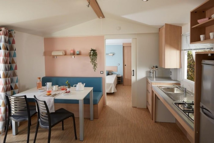 Mobil Home Pmr Confort+ 35M² (2 Chambres) + Climatisation + Terrasse Couverte