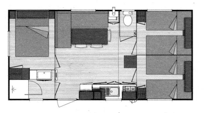 Mobil-Home Eco 29M² 3 Chambres Avec Climatisation