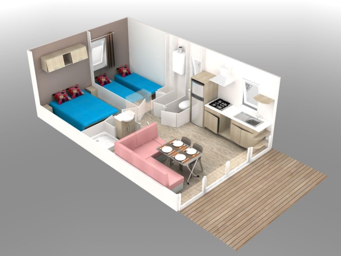 Cottage Premium 32M² Dont 8 M2 De Terrasse Intégrée (2 Chambres) + Clim + Lave-Vaisselle