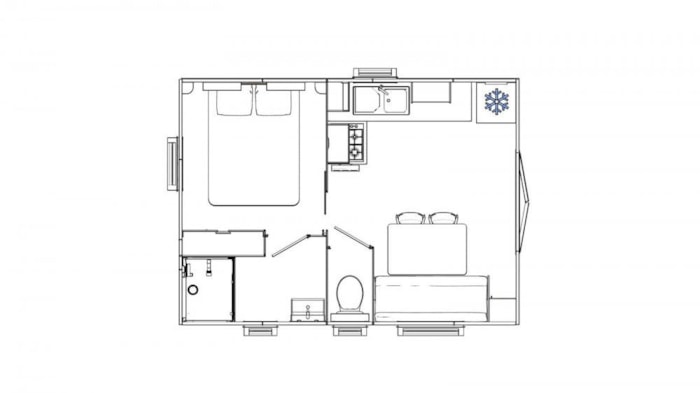 Cottage Premium 20M² - 1 Chambre + Clim + Terrasse Couverte + Lave Vaisselle