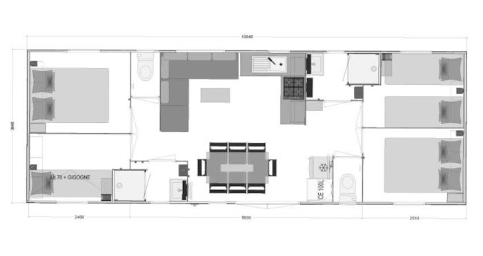 Cottage Premium 40M² (4 Chambres) - 2 Salles De Bain + 2Wc + Clim + Lave-Vaisselle + Terrasse Couverte