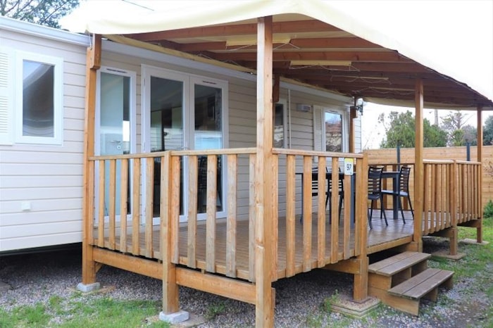 Mobil Home Confort+ 33M² (3 Chambres) + Clim + Terrasse Couverte
