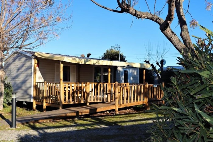 Mobil Home Pmr Confort+ 35M² (2 Chambres) + Climatisation + Terrasse Couverte