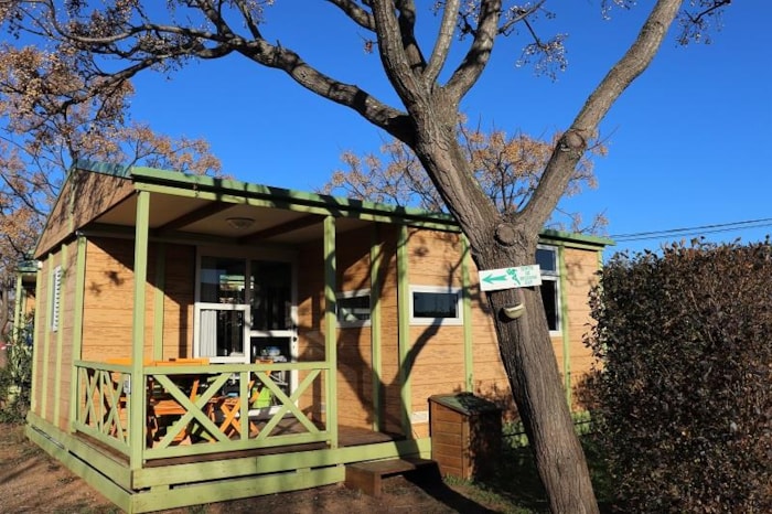 Chalet Eco 18M² (2 Chambres) + Clim + Terrasse Couverte