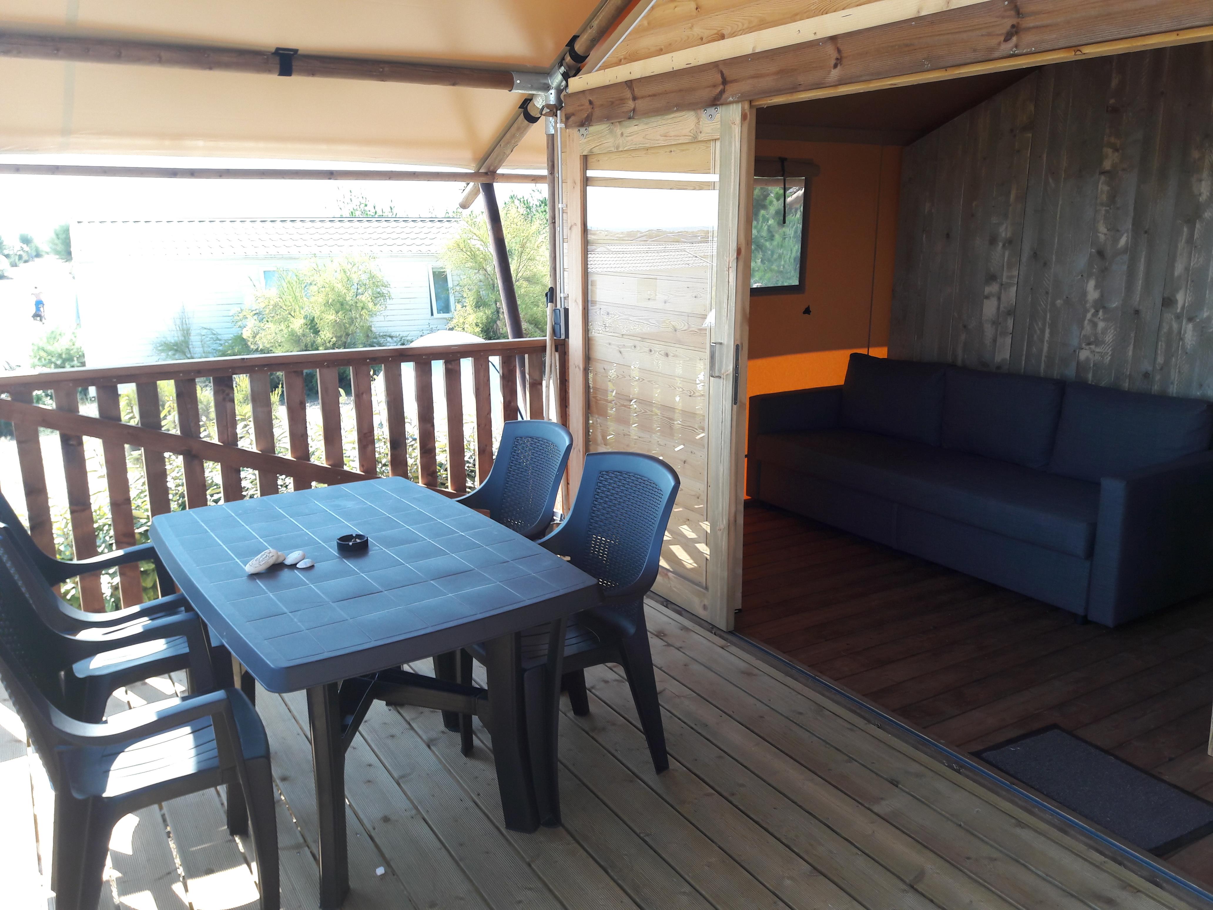 Location - Lodge Dimanche Vue Ocean 1 Chambre Pas Animaux - Camping Le Soleil d'Or