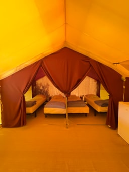 Location - Tente Lodge - 4 Lits Simples - - Camping La Vaugelette