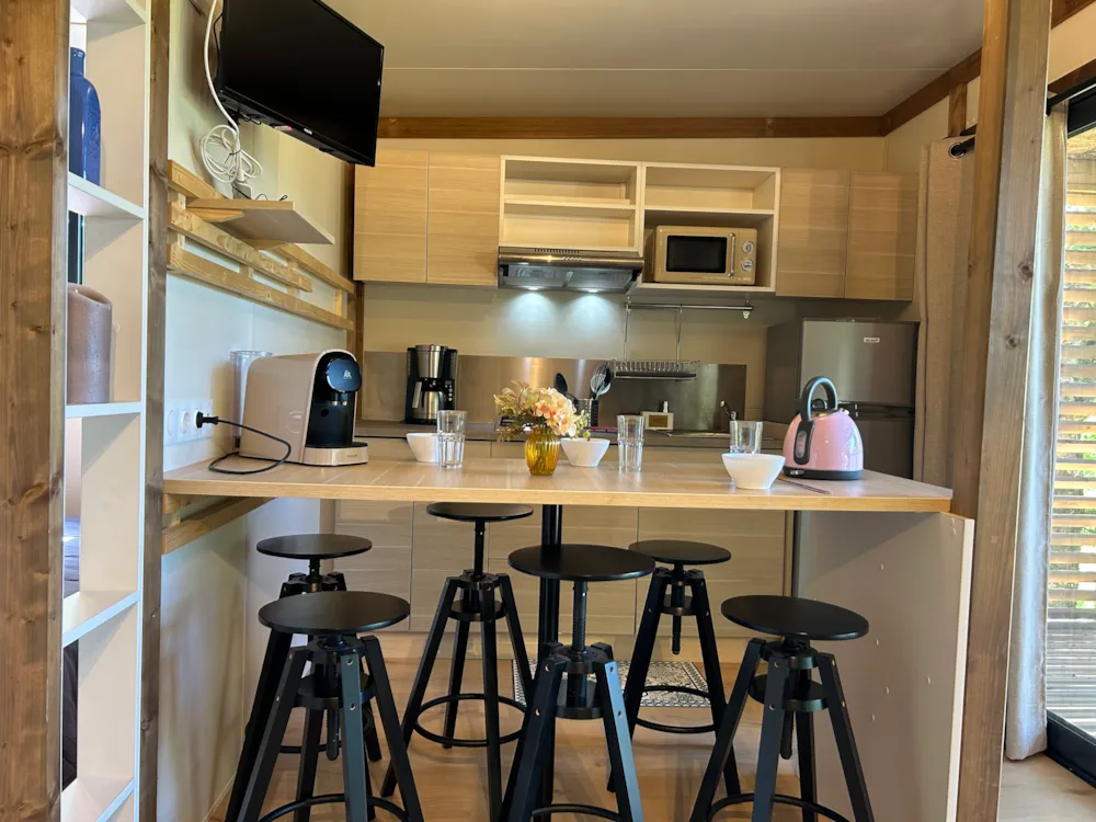 Accommodation - New 2025 Chalet Privilege Marsanne - 3 Bedrooms - Tv - 35M², Covered Terrace Of 17M² - Camping  Ushuaia Villages l'OASIS