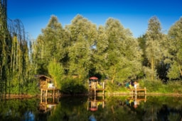 Location - Tente Cotton Lodge 2 Ch - 20M² - Sans Sanitaires Privatifs - - Camping de l'Etang Sites et Paysages