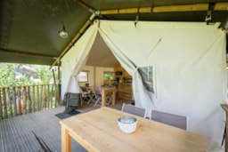 Location - Tente Safari 2 Ch - 35 M²- Avec Cuisine Et Sanitaires - - Camping de l'Etang Sites et Paysages
