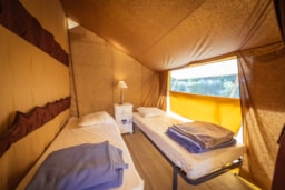 Location - Tente Cotton Lodge 2 Ch - 20M² - Sans Sanitaires Privatifs - - Camping de l'Etang Sites et Paysages
