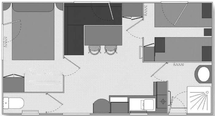 Mobilhome Colorado 26 M² (1 Lit 140 + 2 Lits Individuels)