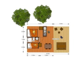 Location - Tente Ciela Nature Lodge 2 Chambres - Cuisine Équipée – Salle De Bain - Camping Terra Verdon