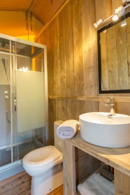 Location - Tente Ciela Nature Lodge 2 Chambres - Cuisine Équipée – Salle De Bain - Camping Terra Verdon