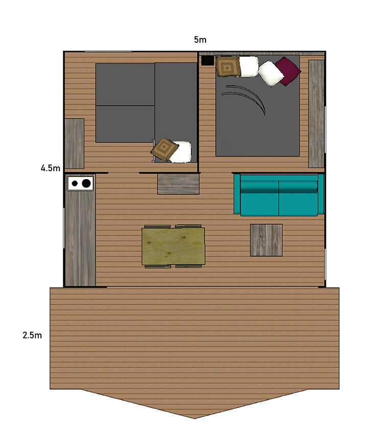 Location - Tente Ecolodge Family - 2 Chambres - Bontempo La Yole