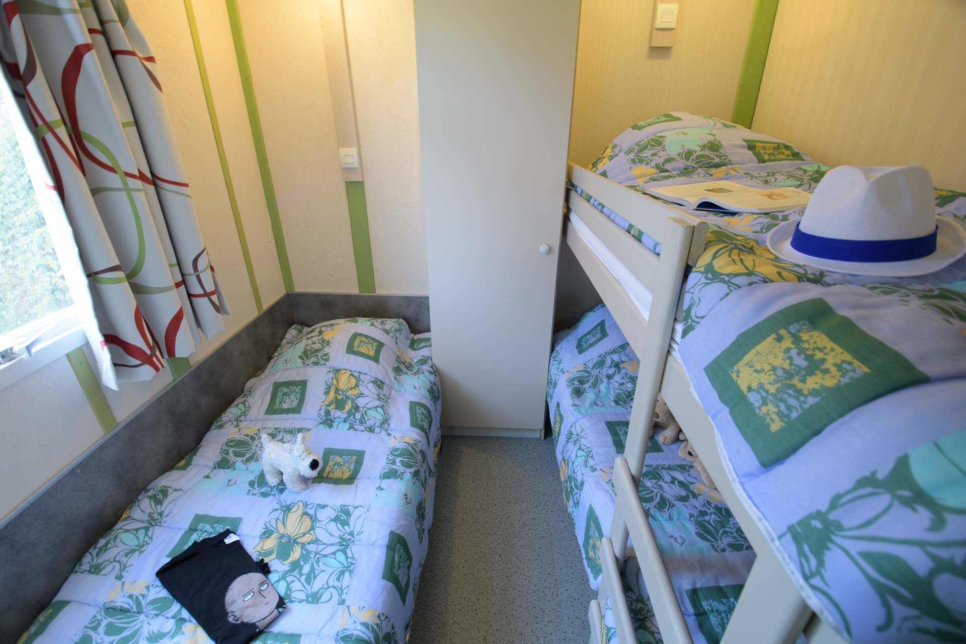 Alojamiento - Chalet Club A 23M² / 2 Habitaciones - Aire Acondicionado / Terraza Cubierta - Camping LA VIEILLE FERME
