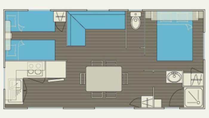 Mobil-Home Confort Grand Large - 2 Chambres