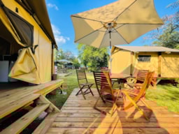 Location - Lodge Safari / 2 Chambres - Terrasse - Camping Quercy Vacances ****