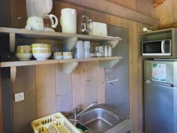 Location - Lodge Acadienne / 2 Chambres / Clim - Terrasse Couverte - Camping Quercy Vacances ****