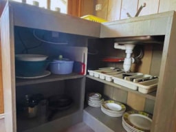 Location - Lodge Acadienne / 2 Chambres / Clim - Terrasse Couverte - Camping Quercy Vacances ****