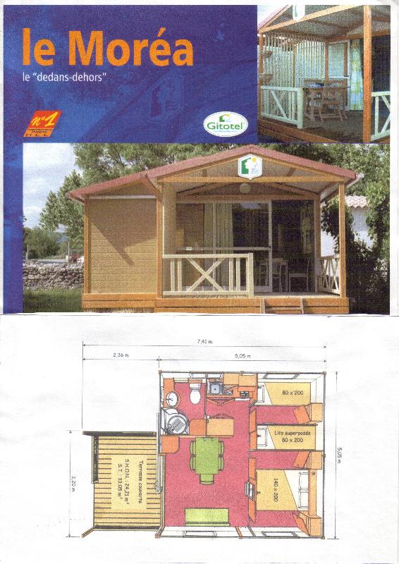 Accommodation - Chalet Morea Confort 24.6M² (2 Bedrooms) + Tv + Terrace - Flower Camping Vitamin