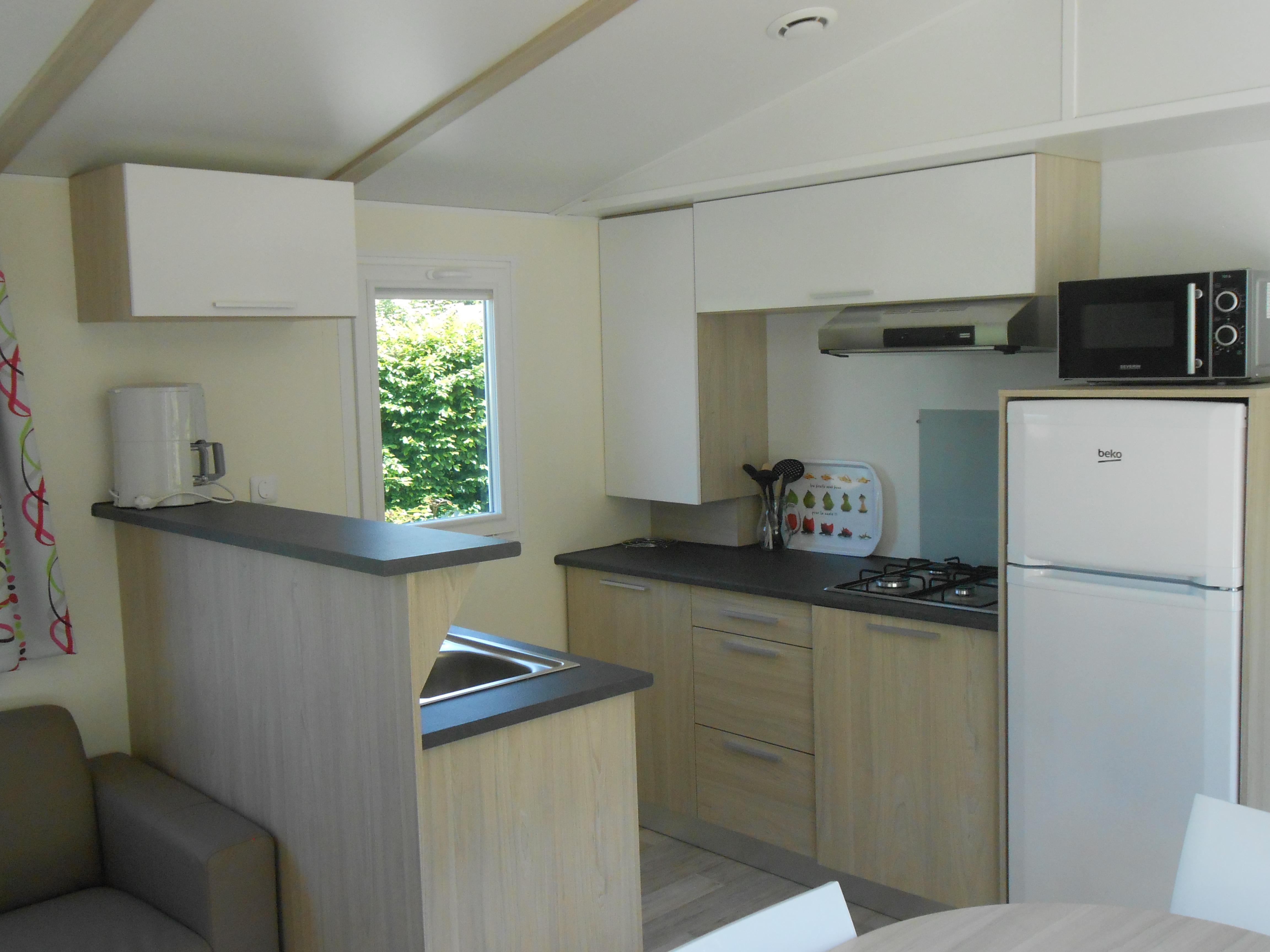 Accommodation - Mobil Home Atlantic 38M² - 3 Bedrooms, 2 Bathrooms - Camping Le Panoramic